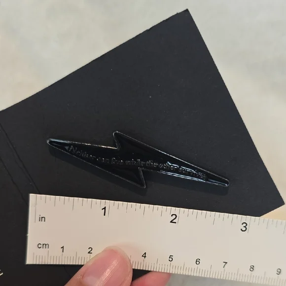 Warner Bros. Black Lightning Bolt Enamel Pin - Picture 5 of 5